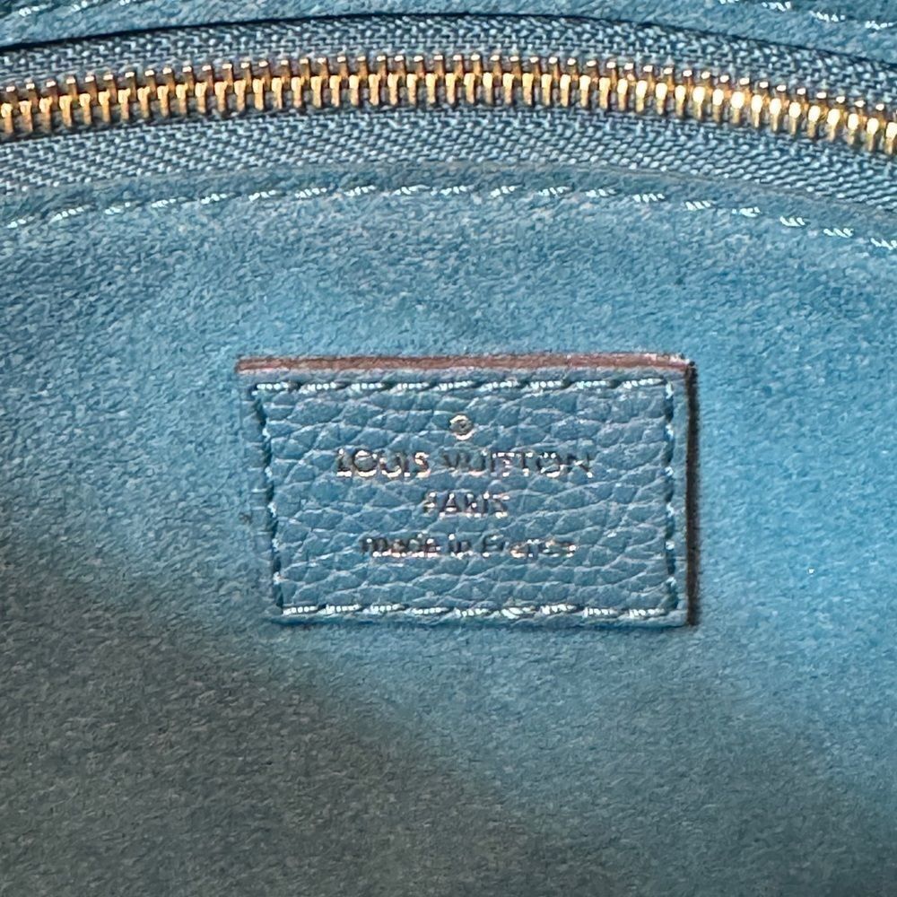 LOUIS VUITTON Blue Canard Taurillon Pebbled Leather Volta 2way Handbag Messenger - Picture 13 of 15